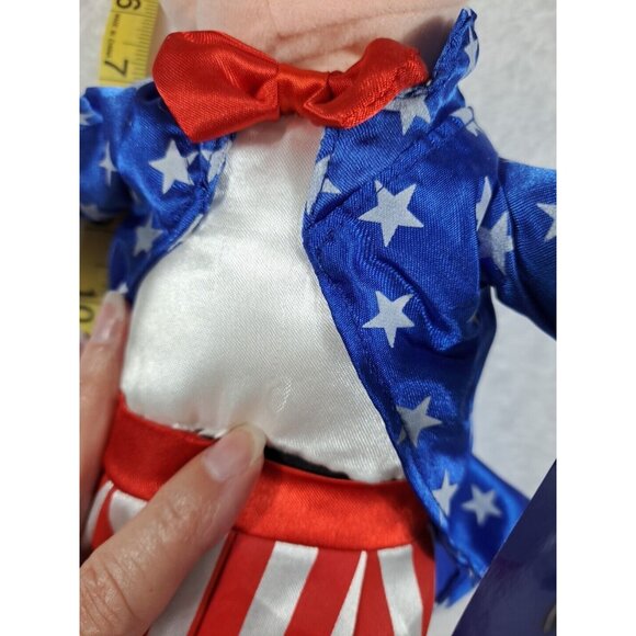 VTG Mr. Magoo Patriotic Plush Doll 12" Uncle Sam Outfit Stars Stripes Toy Factor - Picture 9 of 9